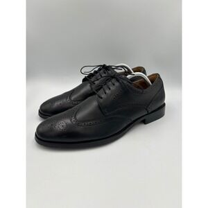 Florsheim Montinaro Black Leather Wingtip Oxford Dress Shoes Mens Size 9.5M